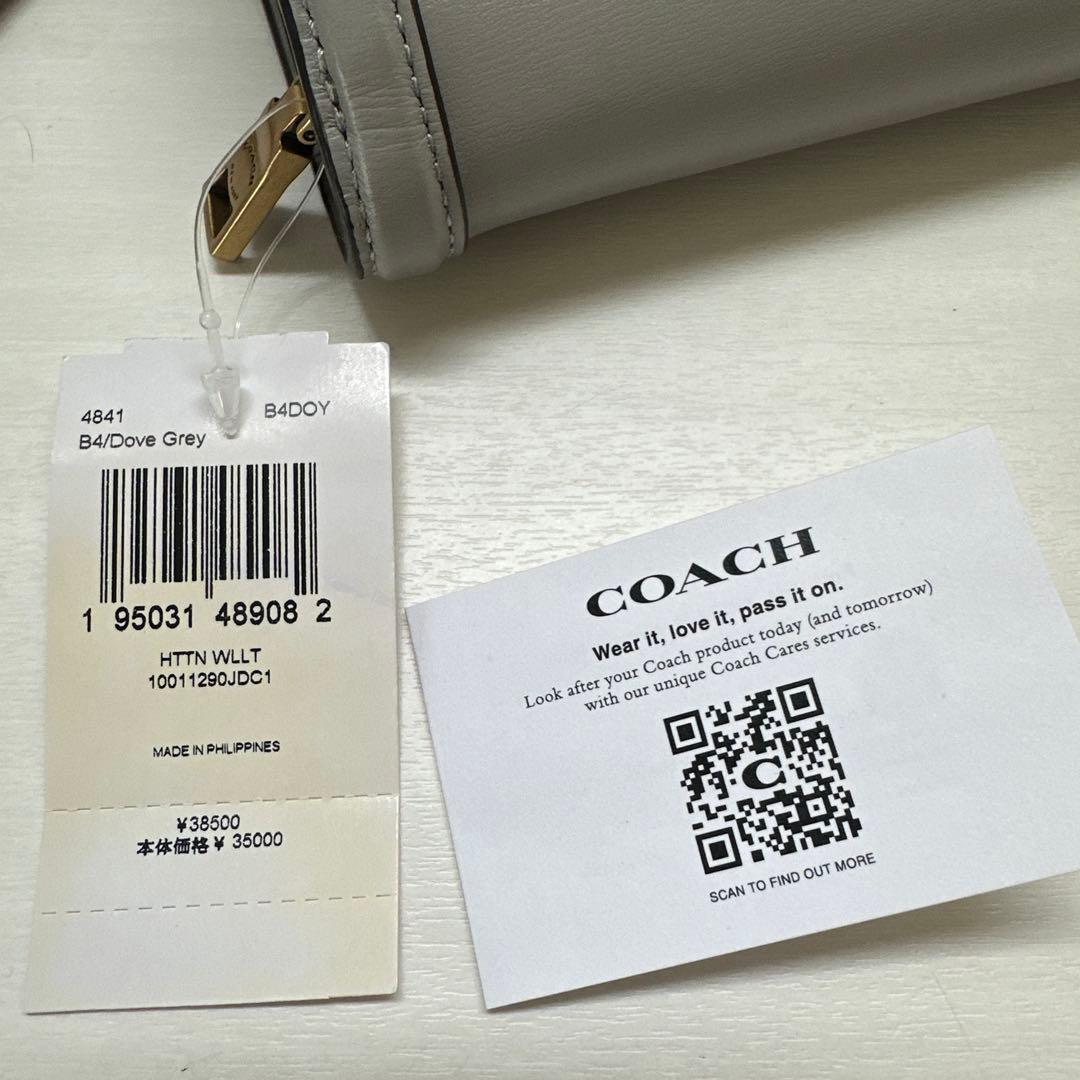 【未使用】COACH グレー 二つ折り財布
