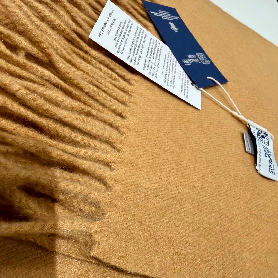 む*ー様 ジョンストンズ カシミア 大判ストール マフラー キャメル
