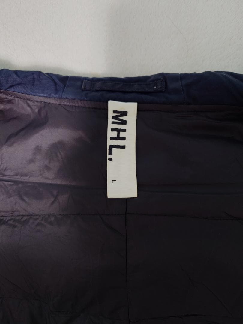 MHL フーデットダウンコート N-3B ネイビー N3B Lサイズ