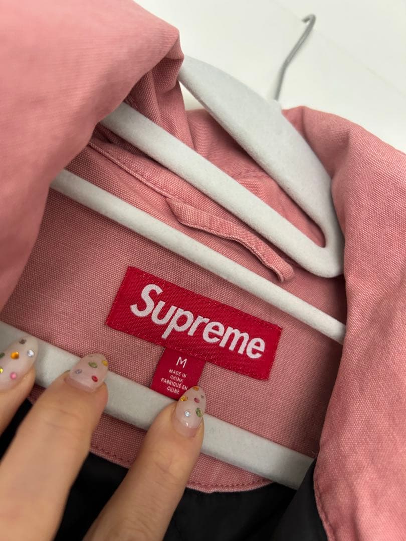 Supreme フード付きユーティリティジャケット ピンク　ブルゾン　M