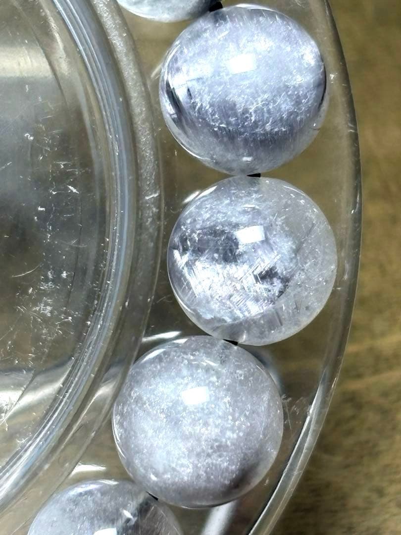 【極上品】プラチナルチルクォーツ ブレスレット（約9.3mm〜9.8mm）