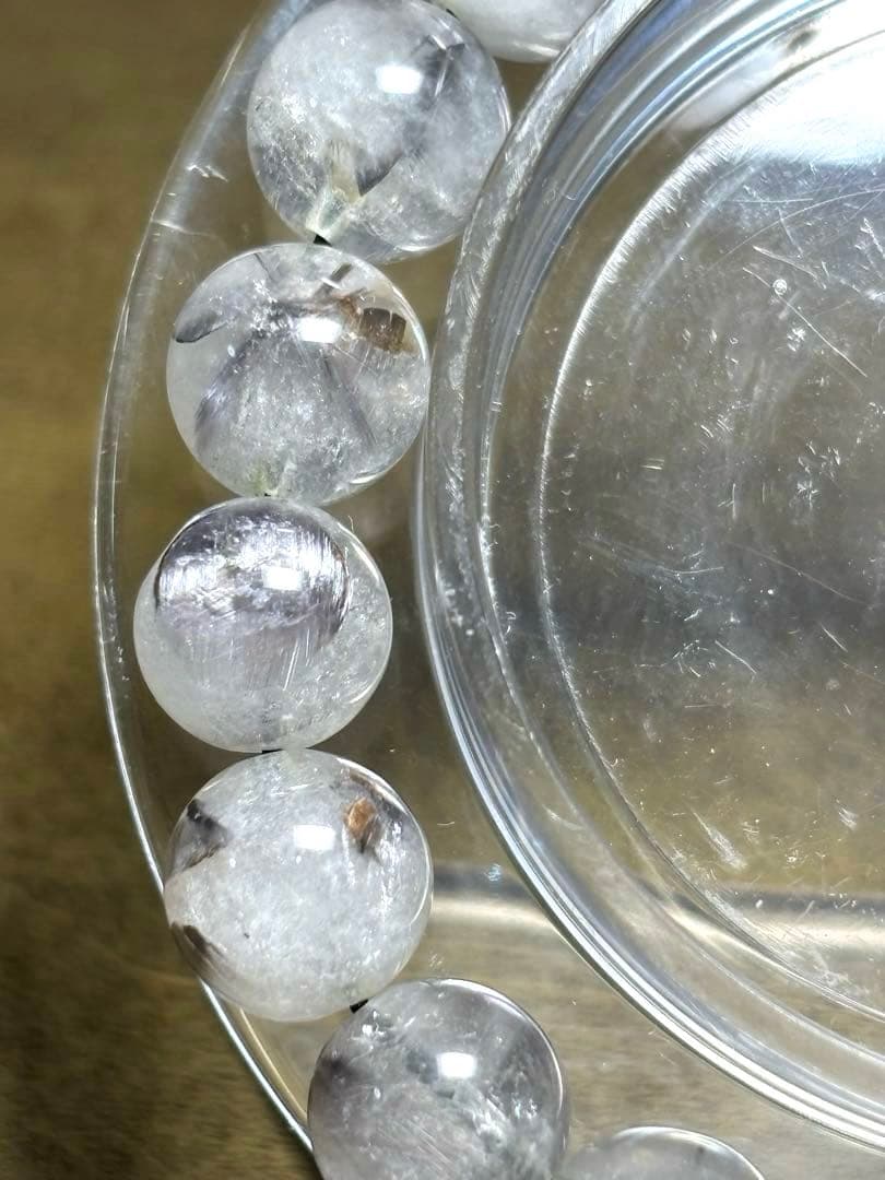 【極上品】プラチナルチルクォーツ ブレスレット（約9.3mm〜9.8mm）