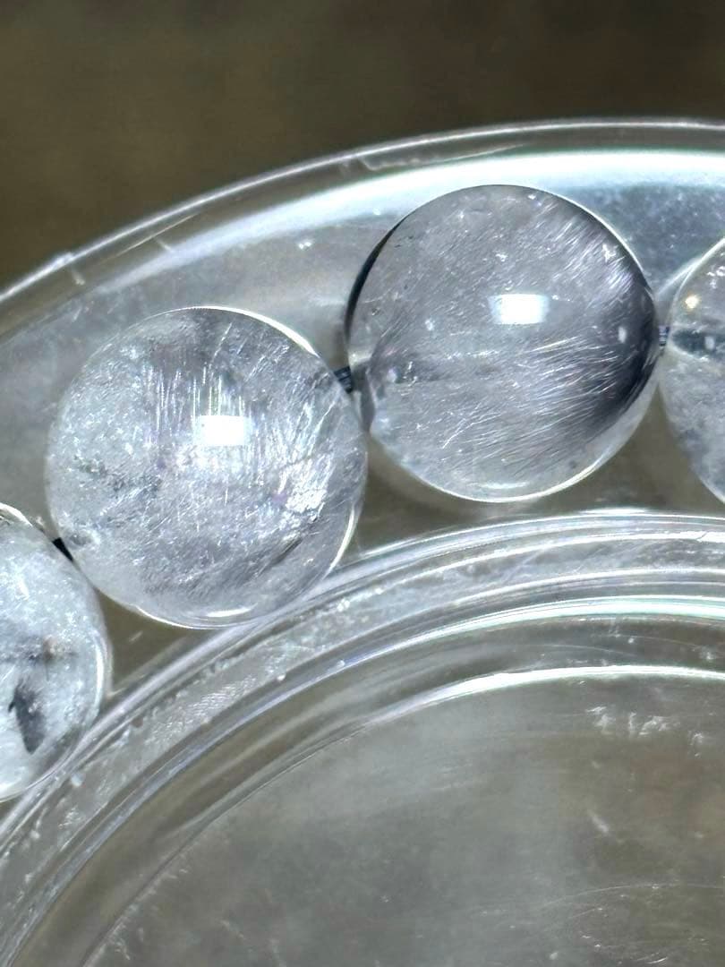 【極上品】プラチナルチルクォーツ ブレスレット（約9.3mm〜9.8mm）