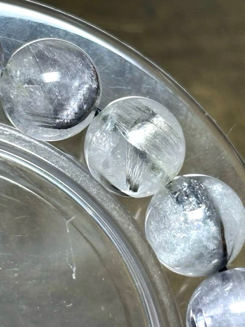【極上品】プラチナルチルクォーツ ブレスレット（約9.3mm〜9.8mm）