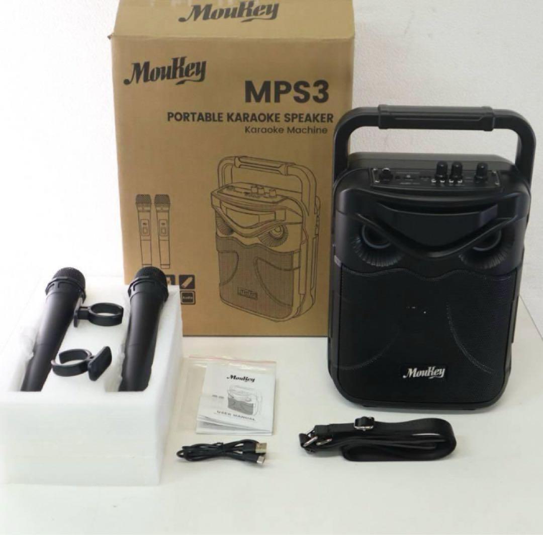 新品 MouKey MPS3 無線 ポータブルスピーカー マイク2本イベント