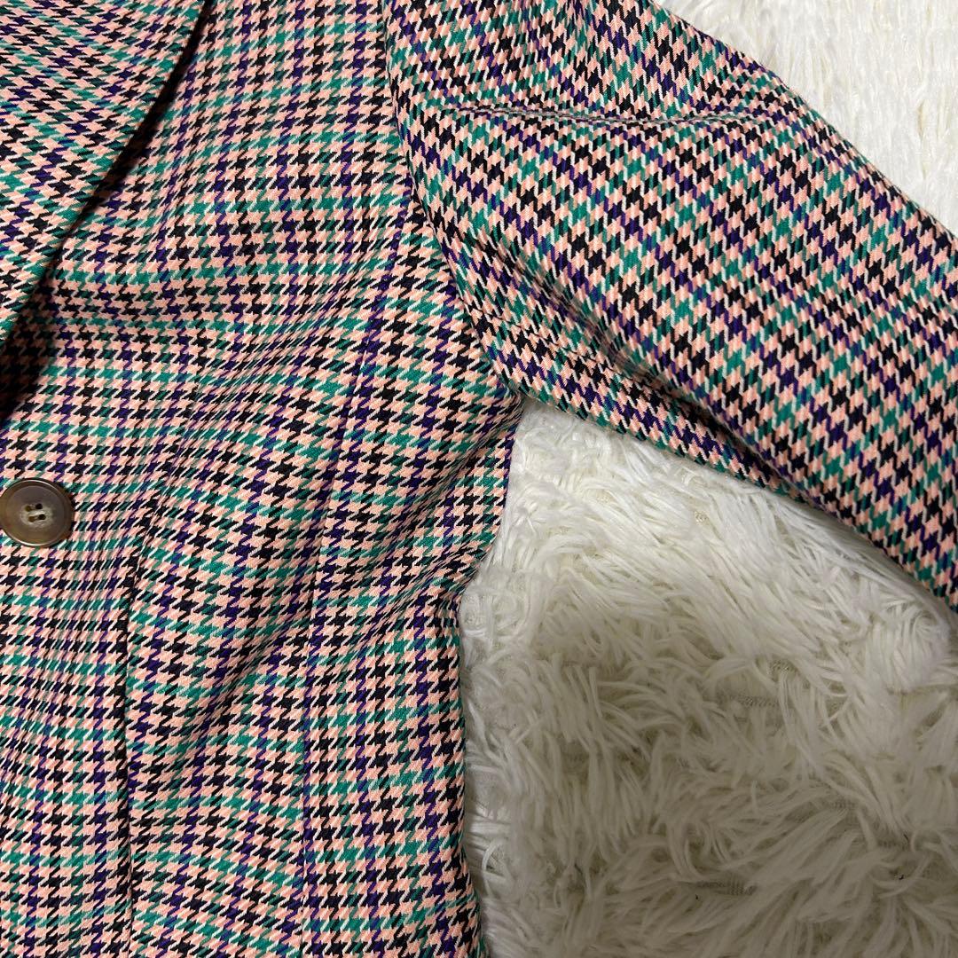 [極美品]allureville リオペルカラーチェックダブルジャケット 2