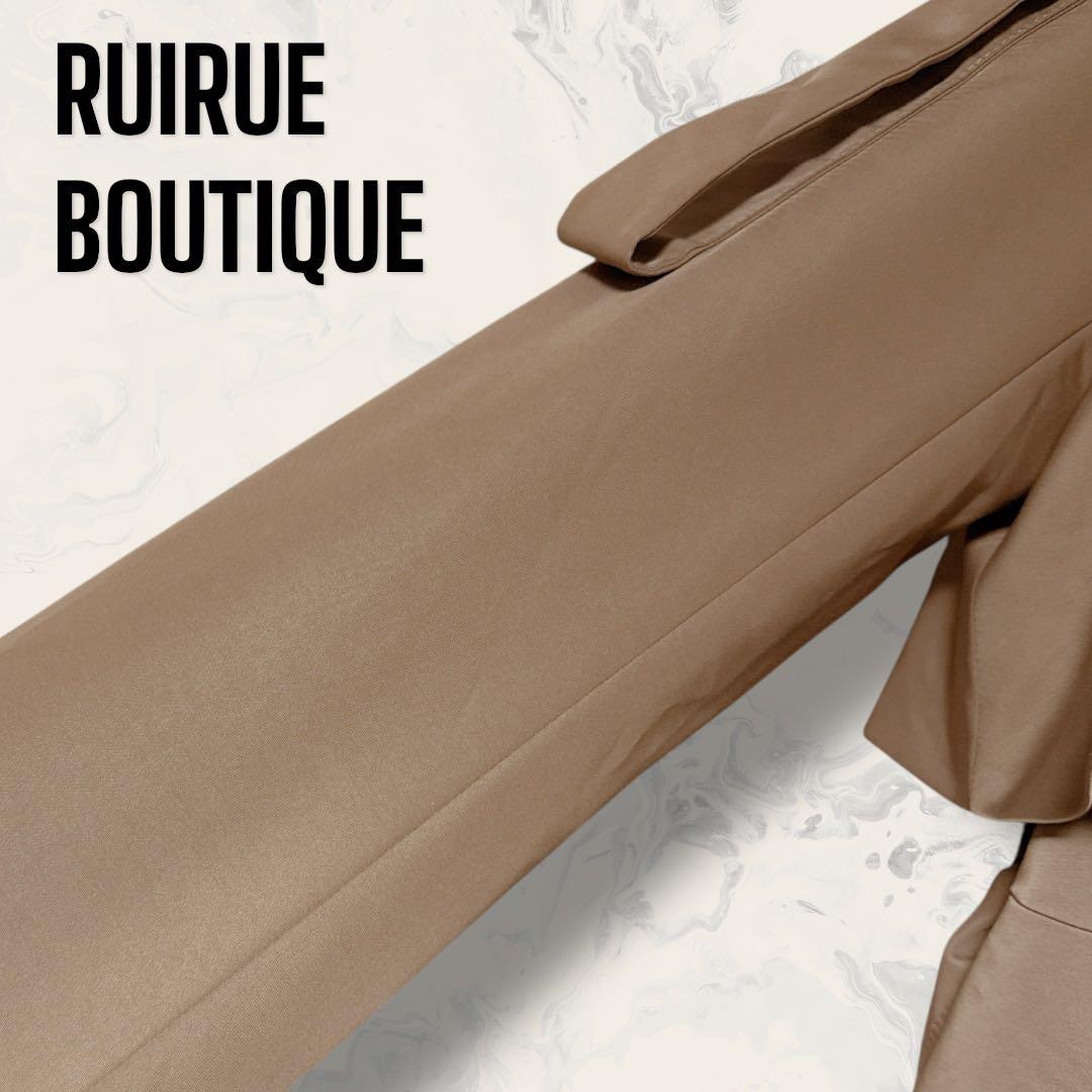 RUIRUE BOUTIQUE 2WAYフード ロング トレンチ コート