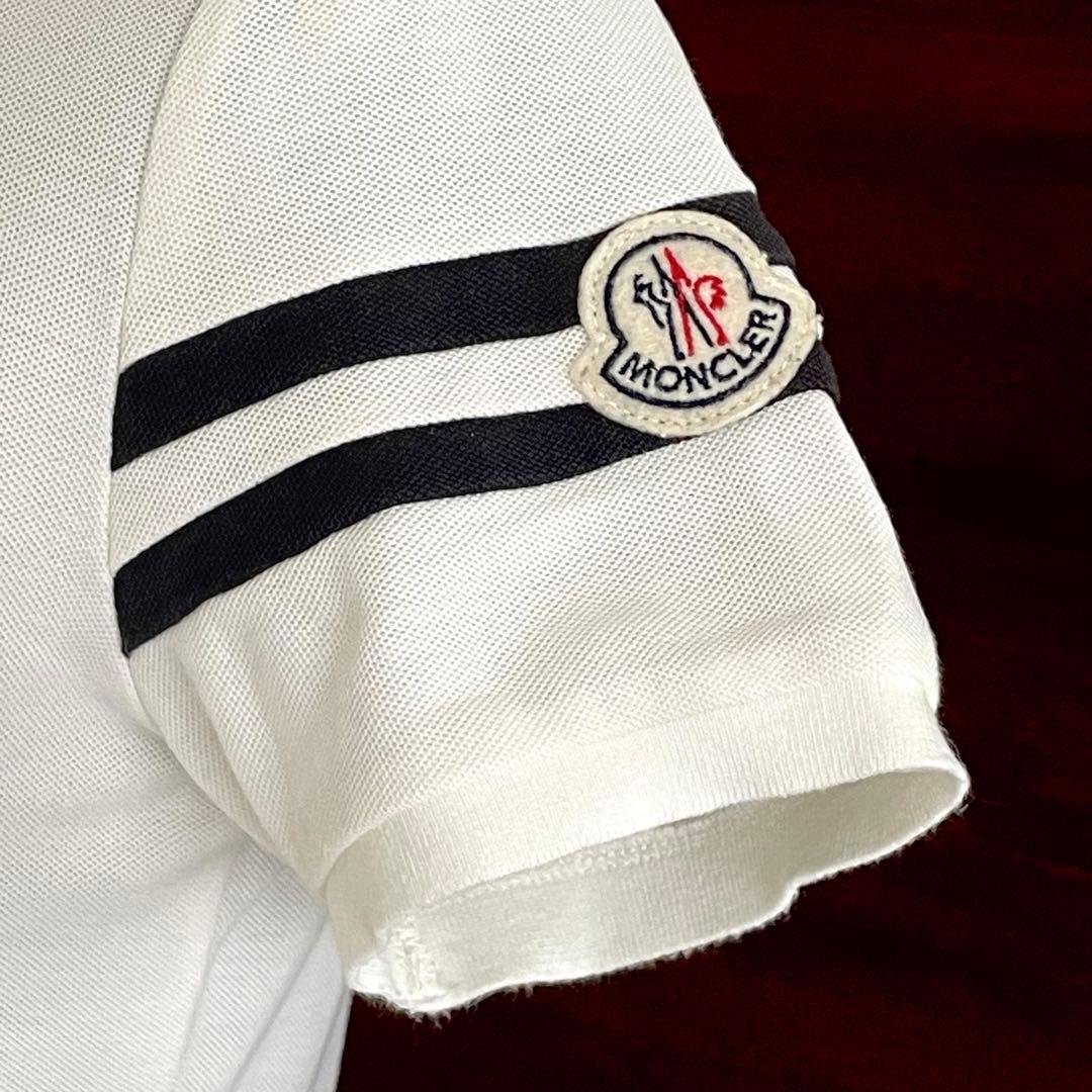 モンクレール　MONCLER　ポロシャツ　刺繍ワッペン　XS　ホワイト　大人気