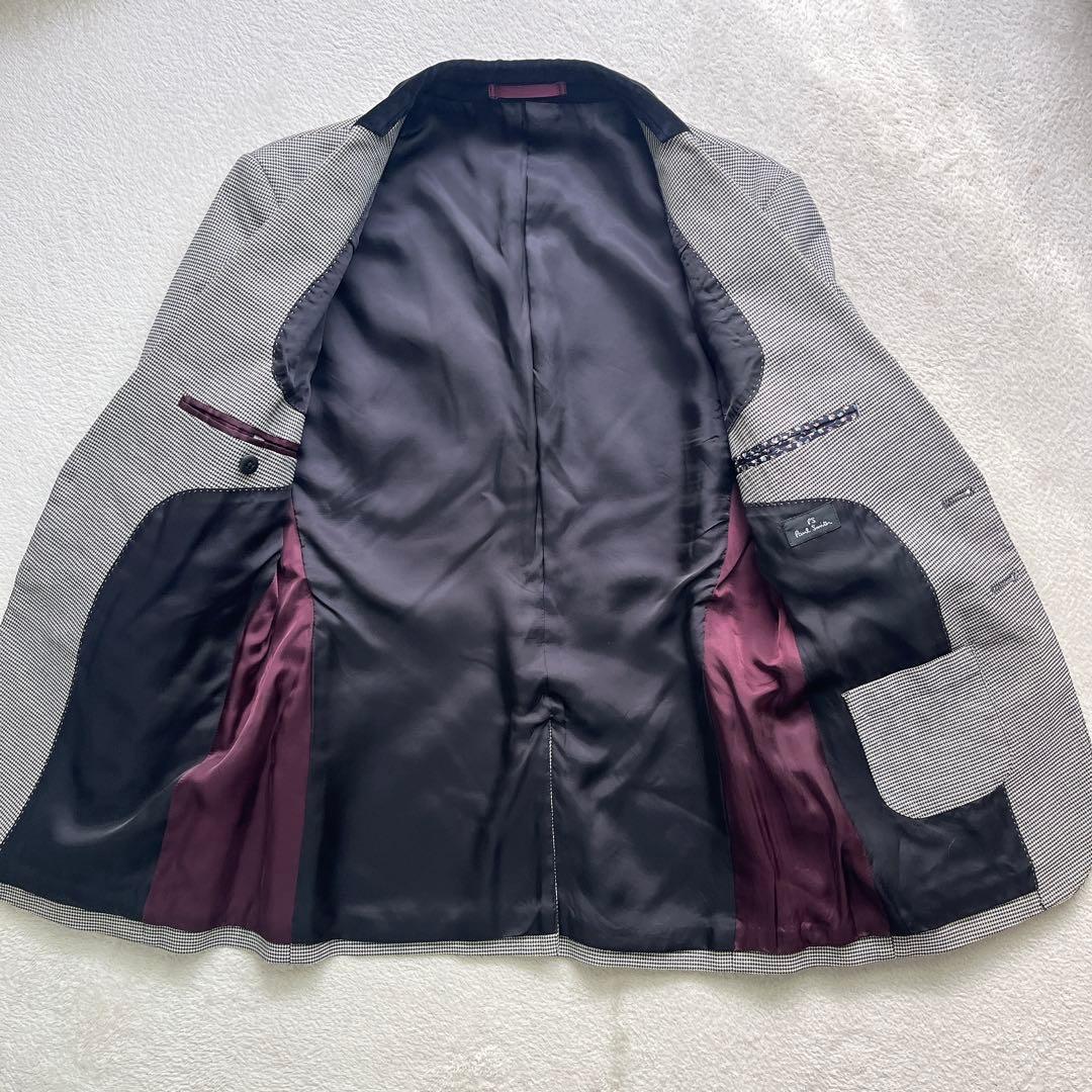 Paul Smith ポールスミス 千鳥柄 襟 ベロア テーラードジャケット M