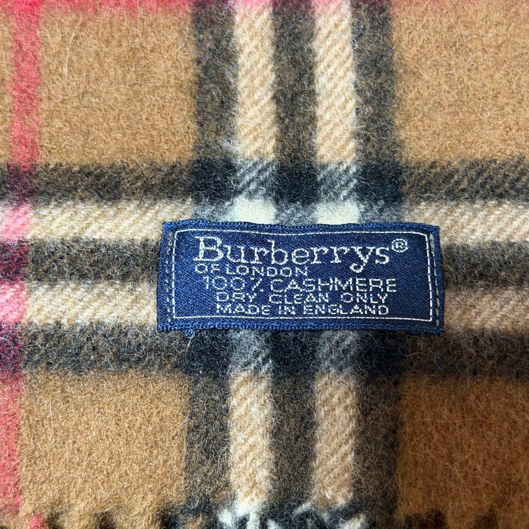 Burberrys バーバリーズ ノバチェック カシミヤマフラー 英国製