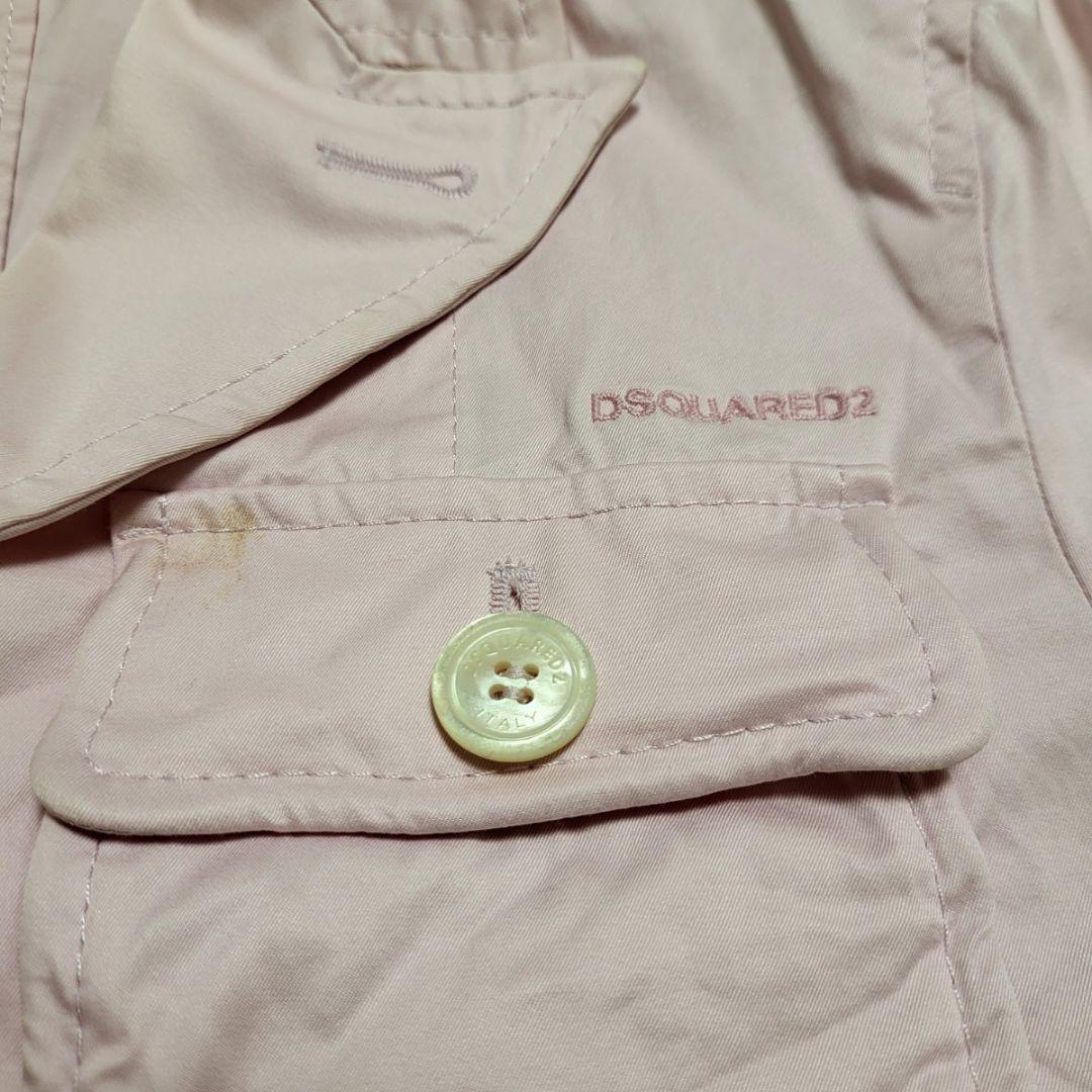 7900□DSQUARED2 ミリタリージャケット ピンクbc11yt
