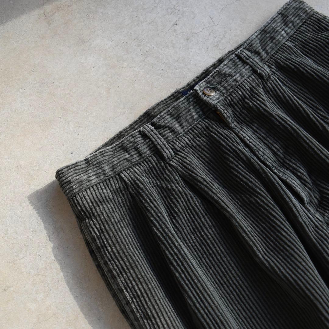 90s ドッカーズ ツータックコーデュロイスラックス ルーズフィットW34L30