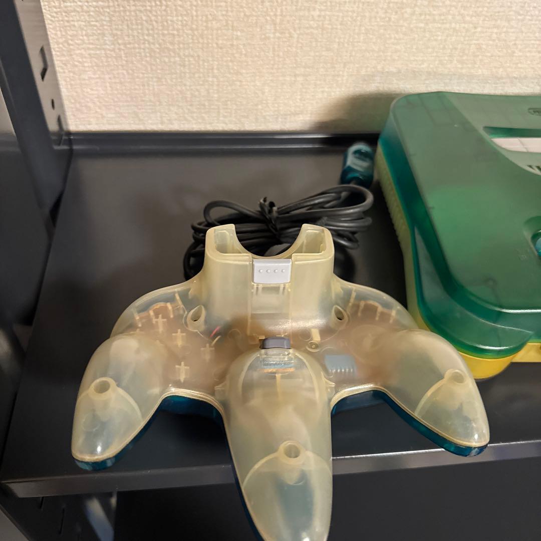 【通電確認済み】ニンテンドー64 本体 クリアブルー コントローラー