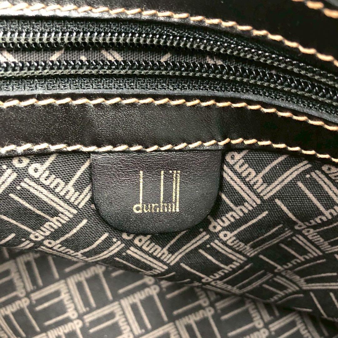 オールレザー◎Dunhill ダンヒル ボストンバッグ メンズ 黒 ブラック