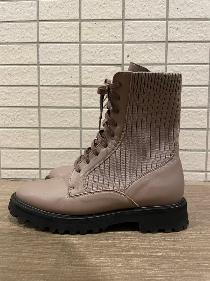 【銀座かねまつ】23.5センチ レースアップブーツ