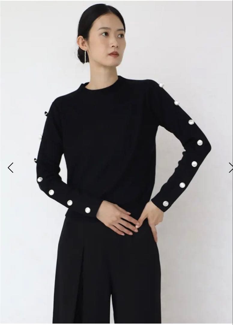 LASUD ラシュッド セミフレアパンツ resilニット2点セット