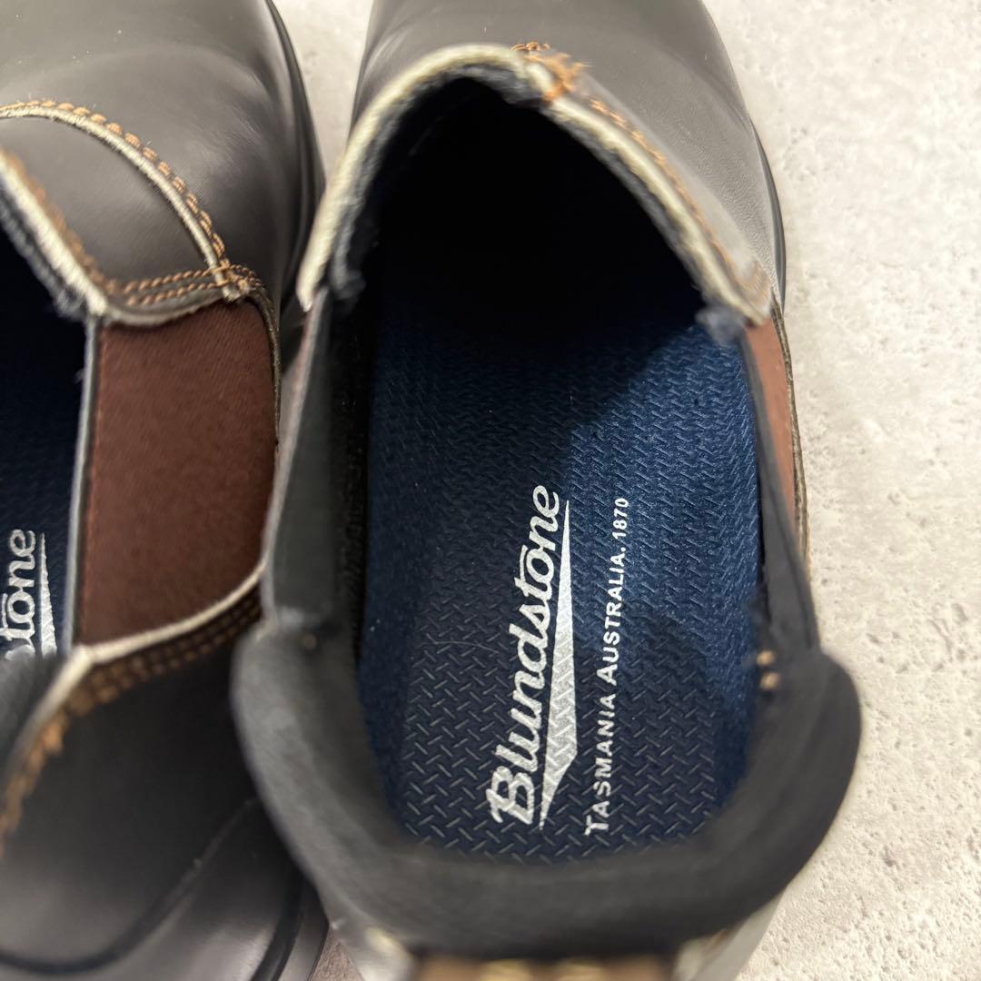美品 Blundstone ローカット サイドゴアブーツ ダークブラウン UK3
