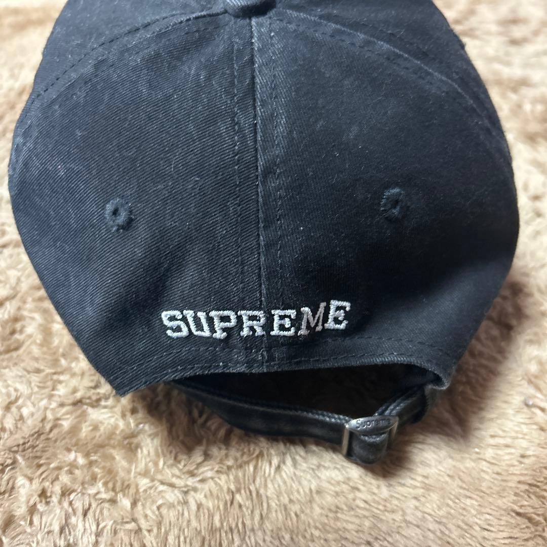 SUPREME S刺繍 黒キャップ