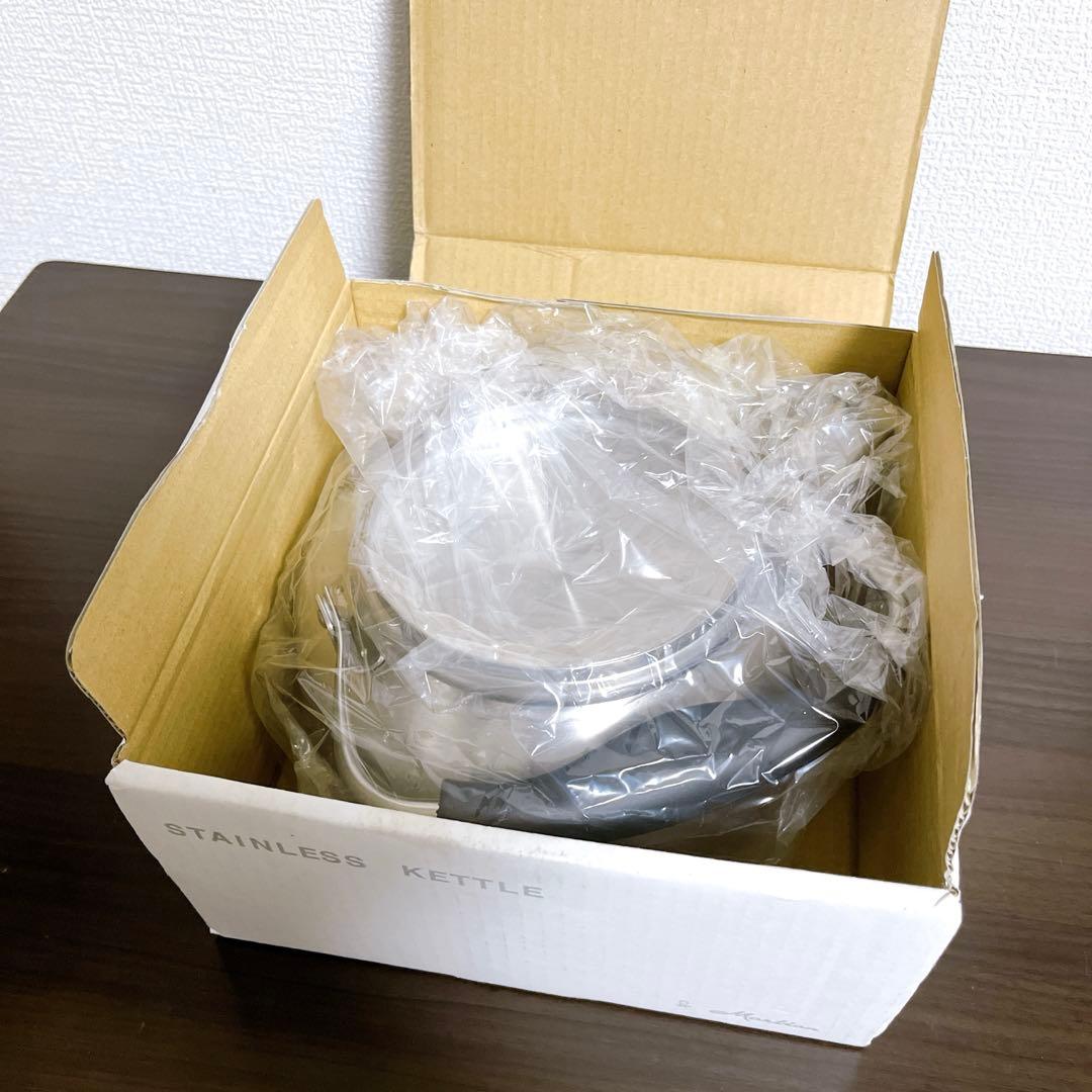 【未使用】ステンレスケトル　柳宗理　つや消し　満水2.5L　やかん