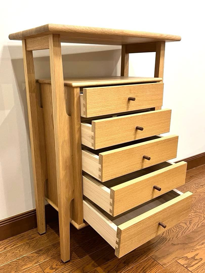 muku工房オーク材　コンソールチェスト旭川家具無垢材