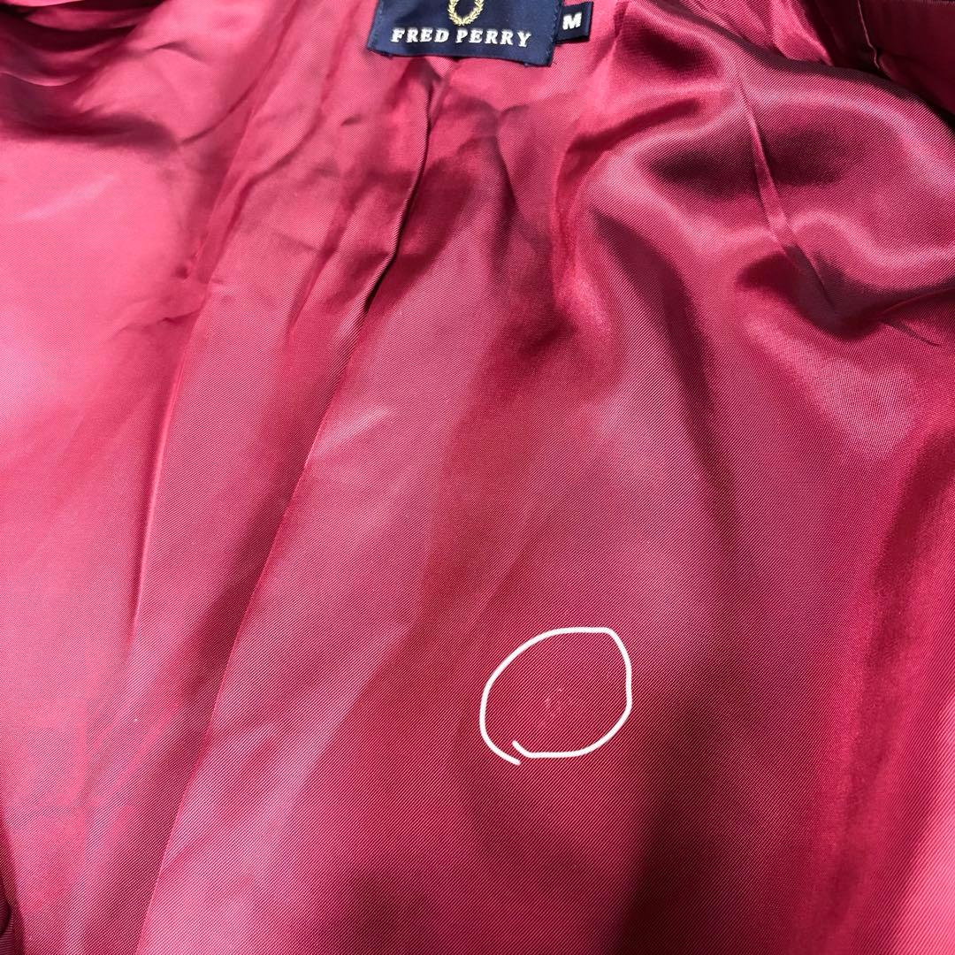 FRED PERRY ウール ブレザー ブラック M 赤裏地 日本製