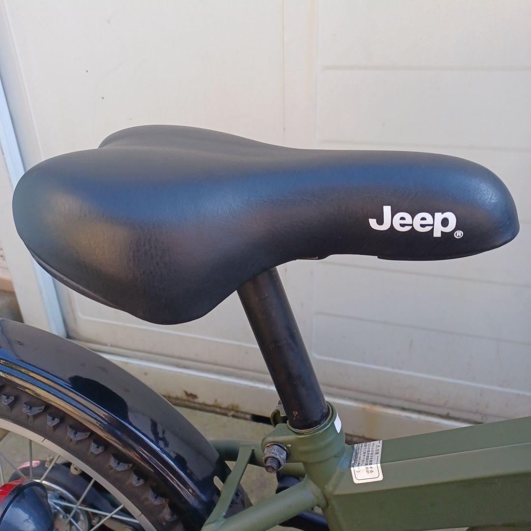 め*に様 【引取限定】Jeep 16インチ 自転車 補助輪無し　 オリーブグリー