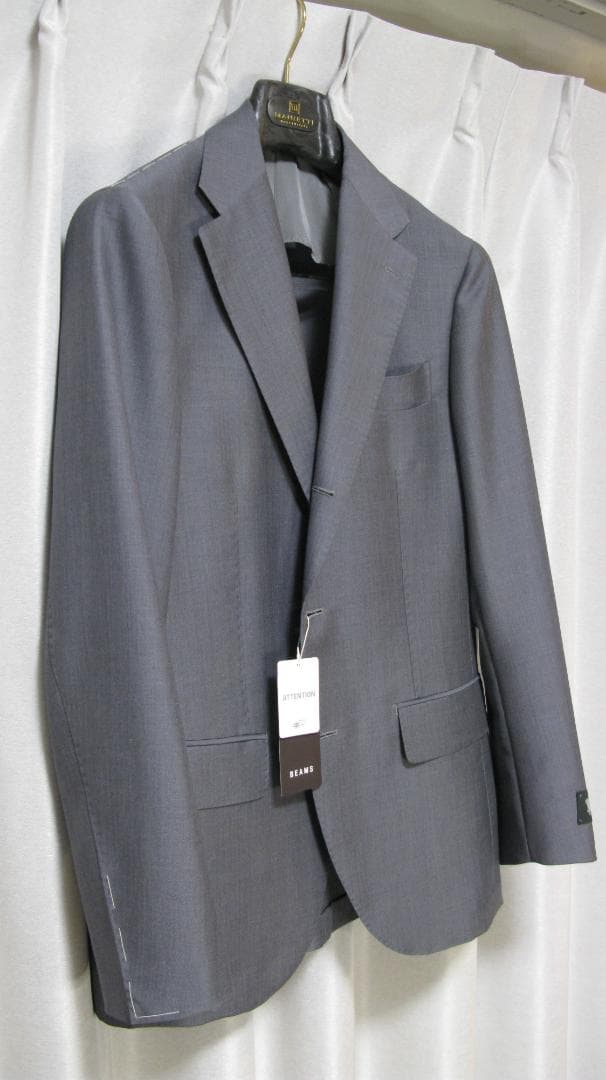 新品 ビームスBrilla DORMEUIL モヘヤスーツ48 グレー