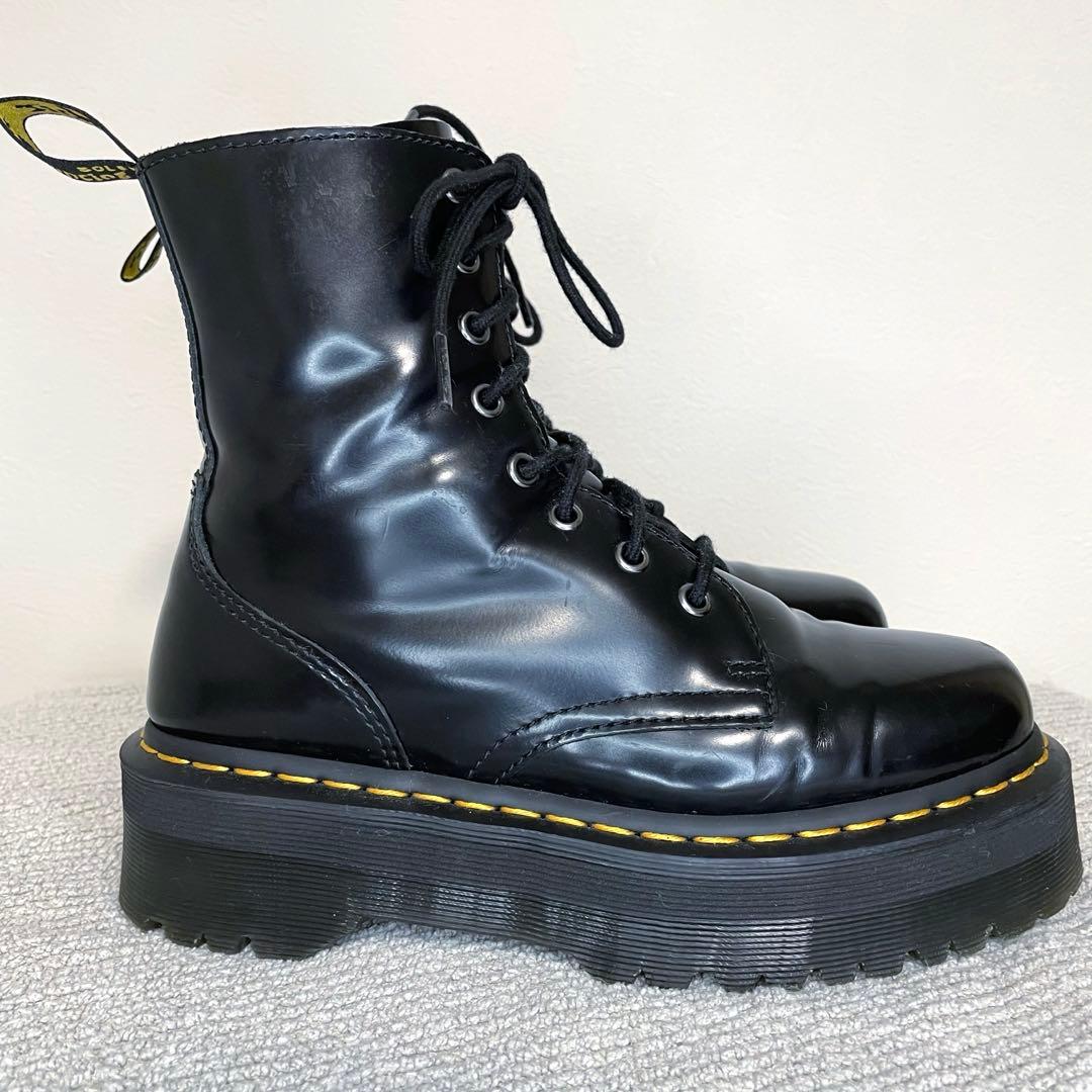 Dr.Martens JADON 厚底8ホール サイドジップ ブラック UK5