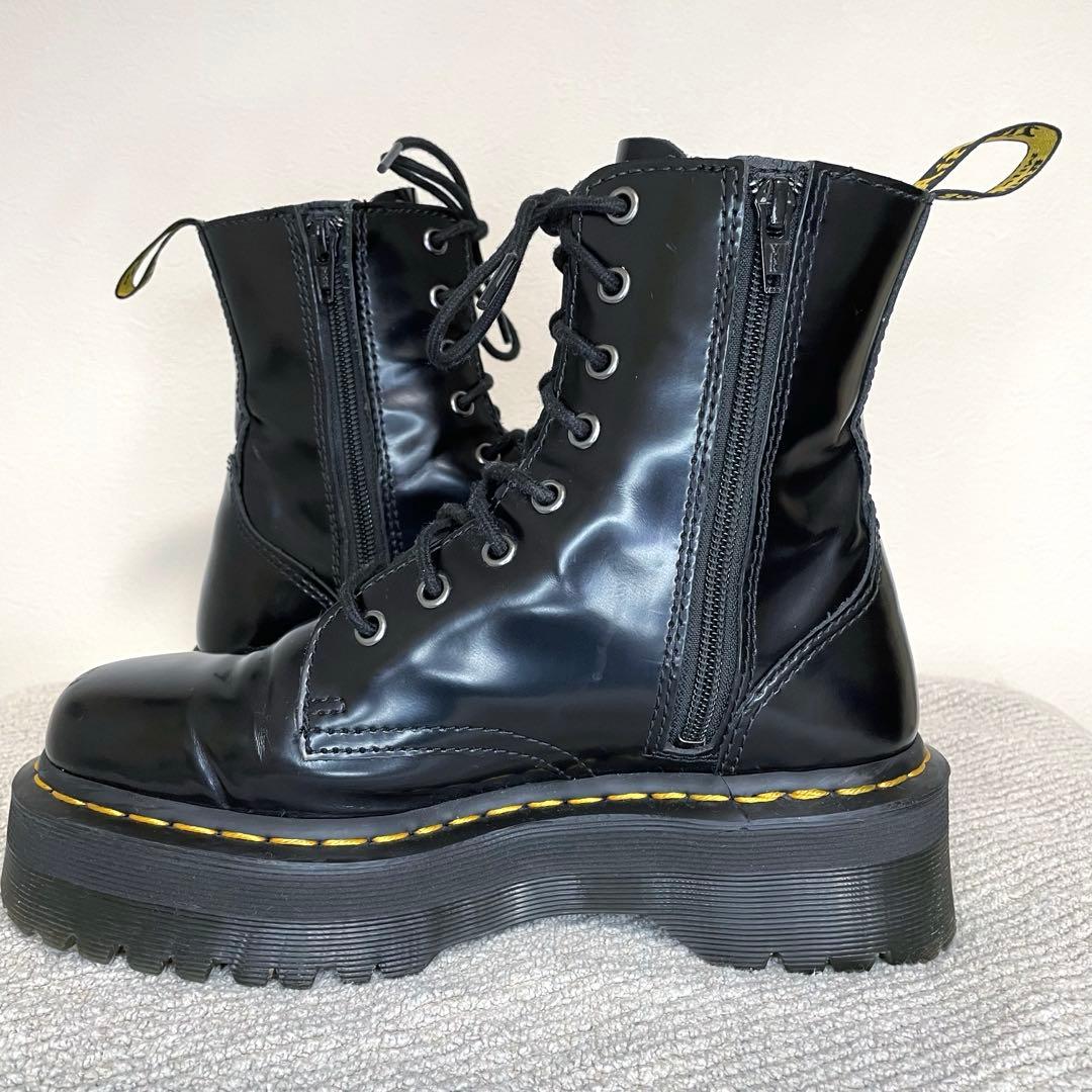 Dr.Martens JADON 厚底8ホール サイドジップ ブラック UK5