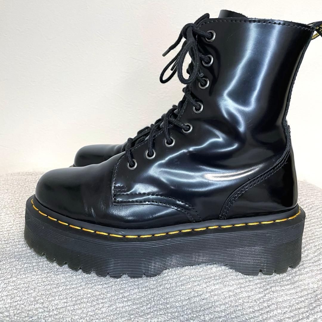 Dr.Martens JADON 厚底8ホール サイドジップ ブラック UK5