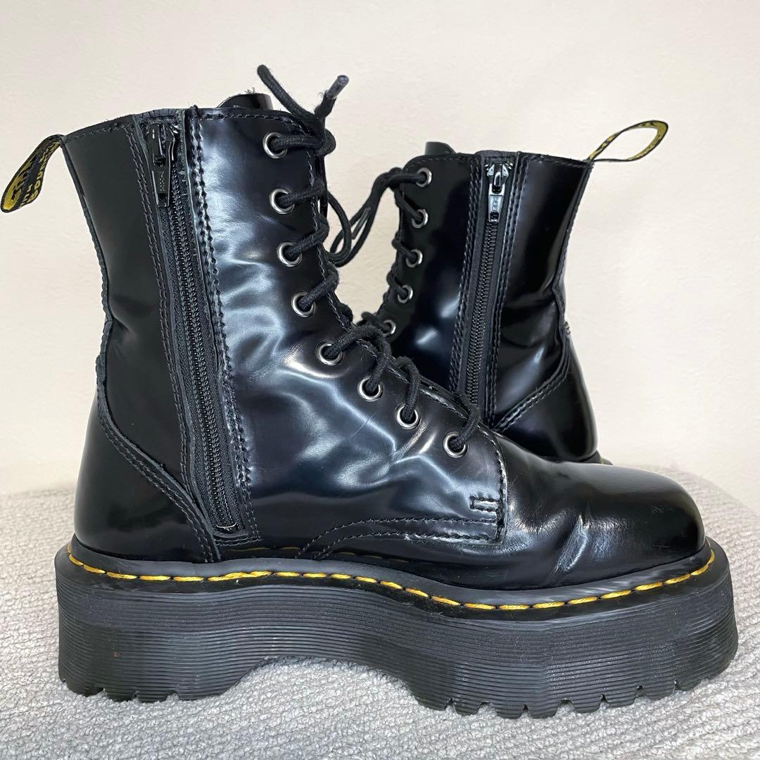 Dr.Martens JADON 厚底8ホール サイドジップ ブラック UK5