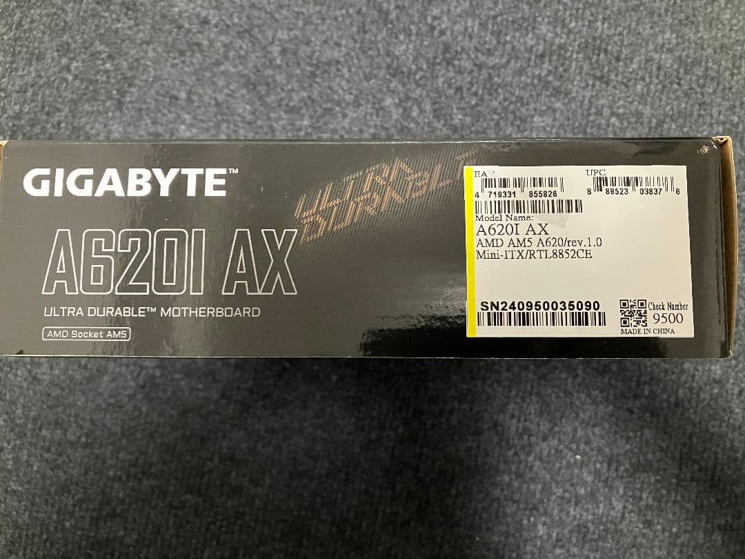 【最終値下げ・美品】GIGABYTE A620I AX Mini-ITX/AM5
