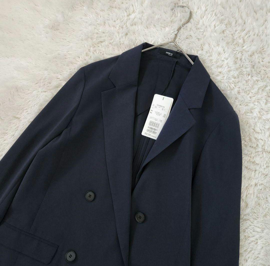 新品✨コムサ　ドライトリアセクロス ジャケット　ネイビー　3.8万洗える吸水速乾