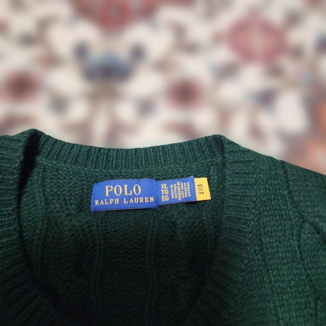 Polo Ralph Lauren ダークグリーン カーディガン XL