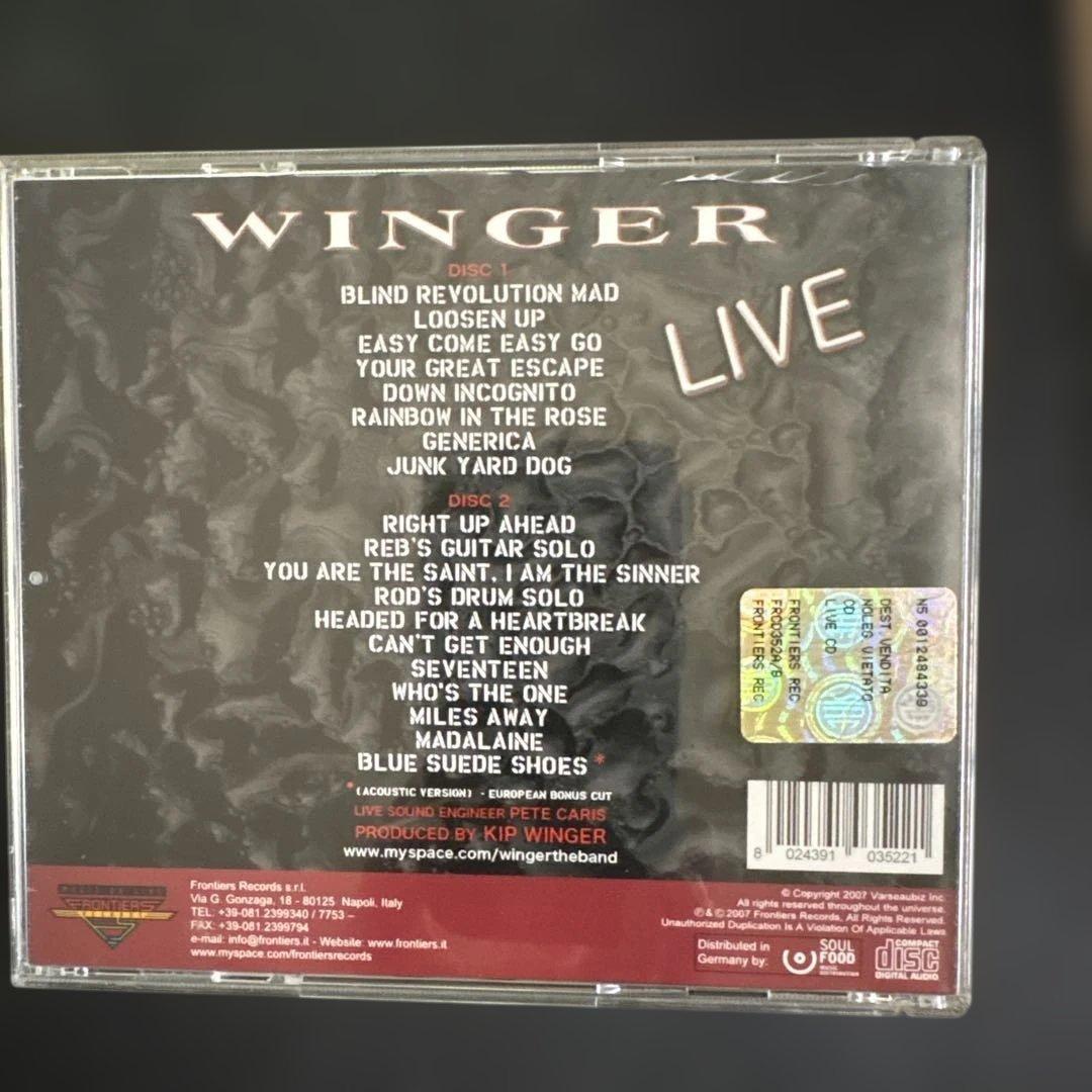 【レア】　Winger 「Live」　輸入盤　2枚組