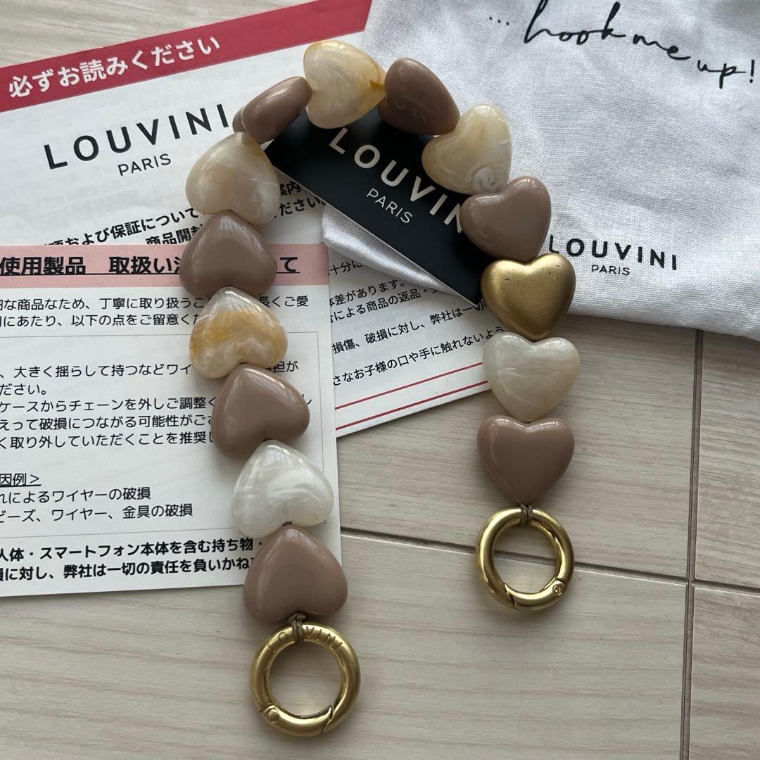LOUVINI ハンドストラップPETIT CUORE　BEIGE-TAUPE