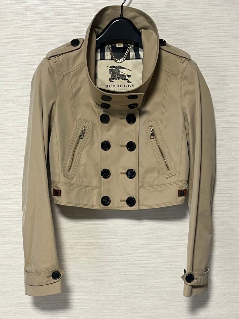 [美品]Burberryバーバリーショート丈トレンチコート