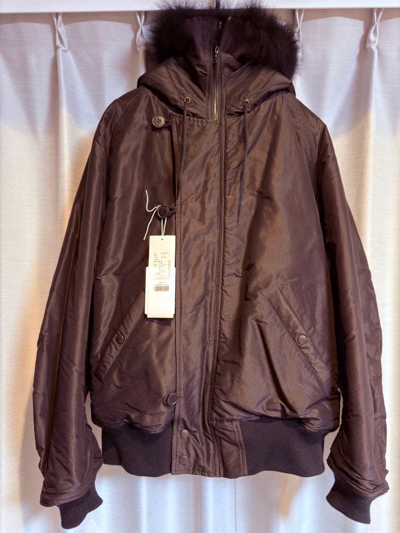 comoli 25AW コットンシルク ミリタリーフーデッドジャケット サイズ2