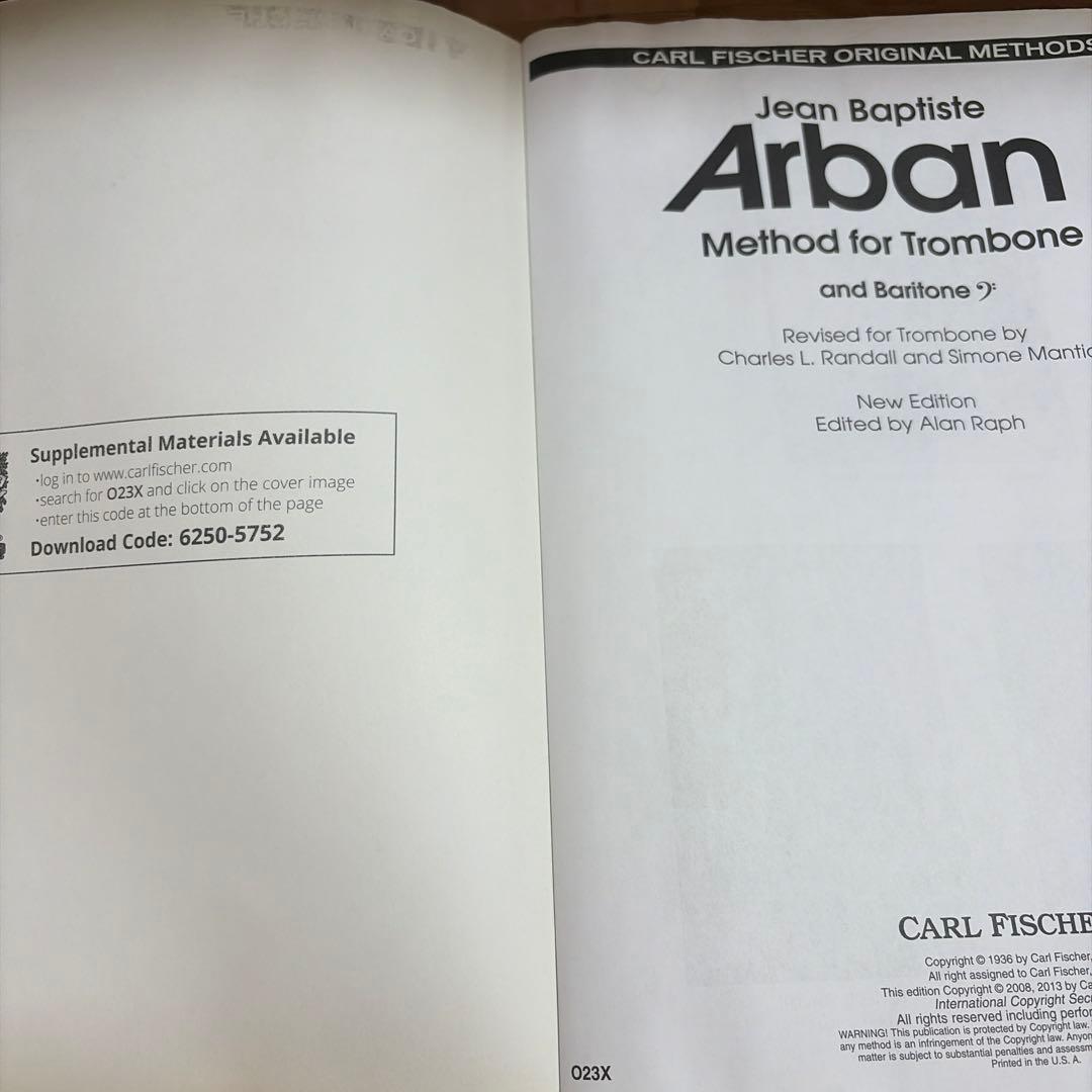 アート・デザイン・音楽 Jean Baptiste Arban Method for Trombone