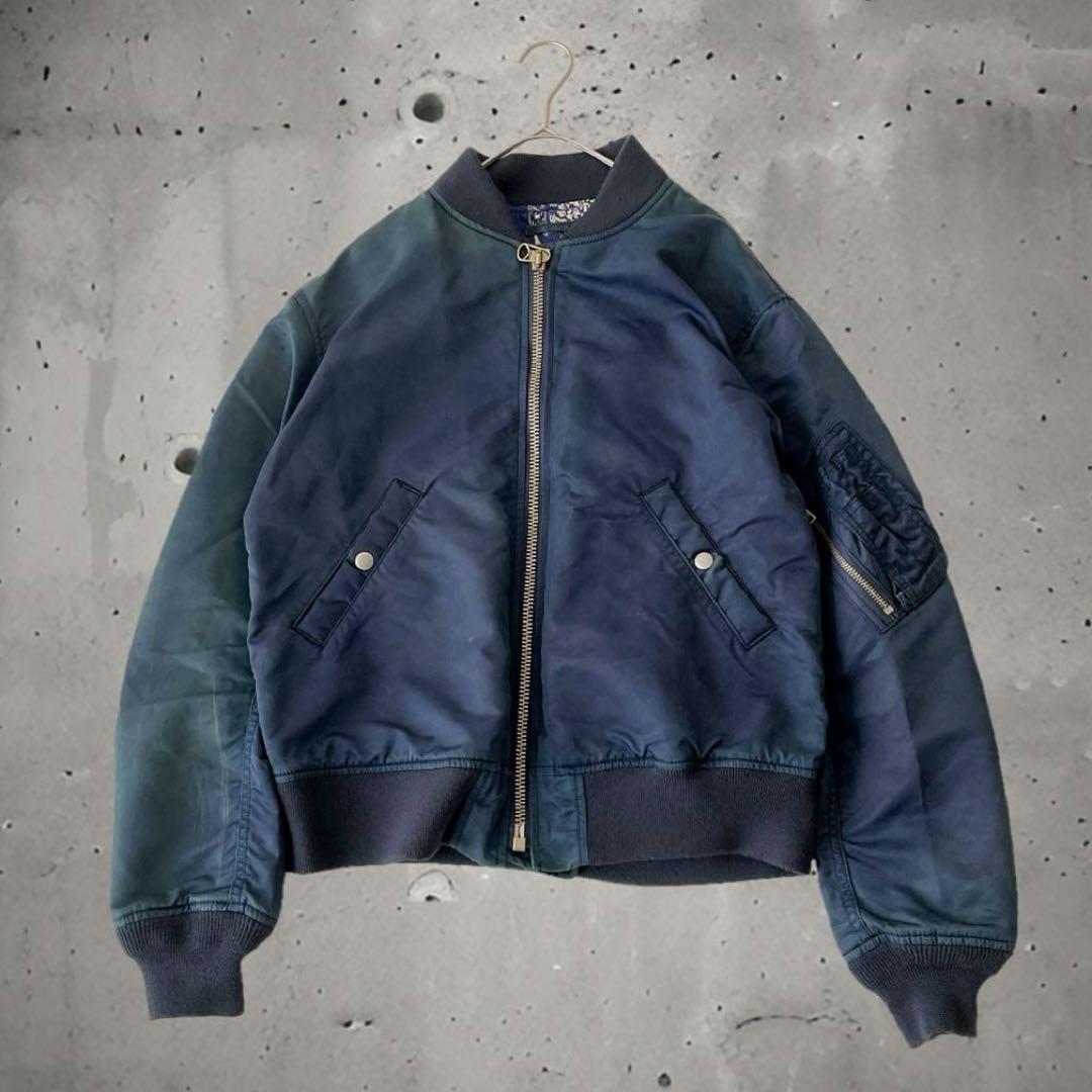 希少 SOULIVE INDIGO MA-1ジャケット 短丈 vintage L
