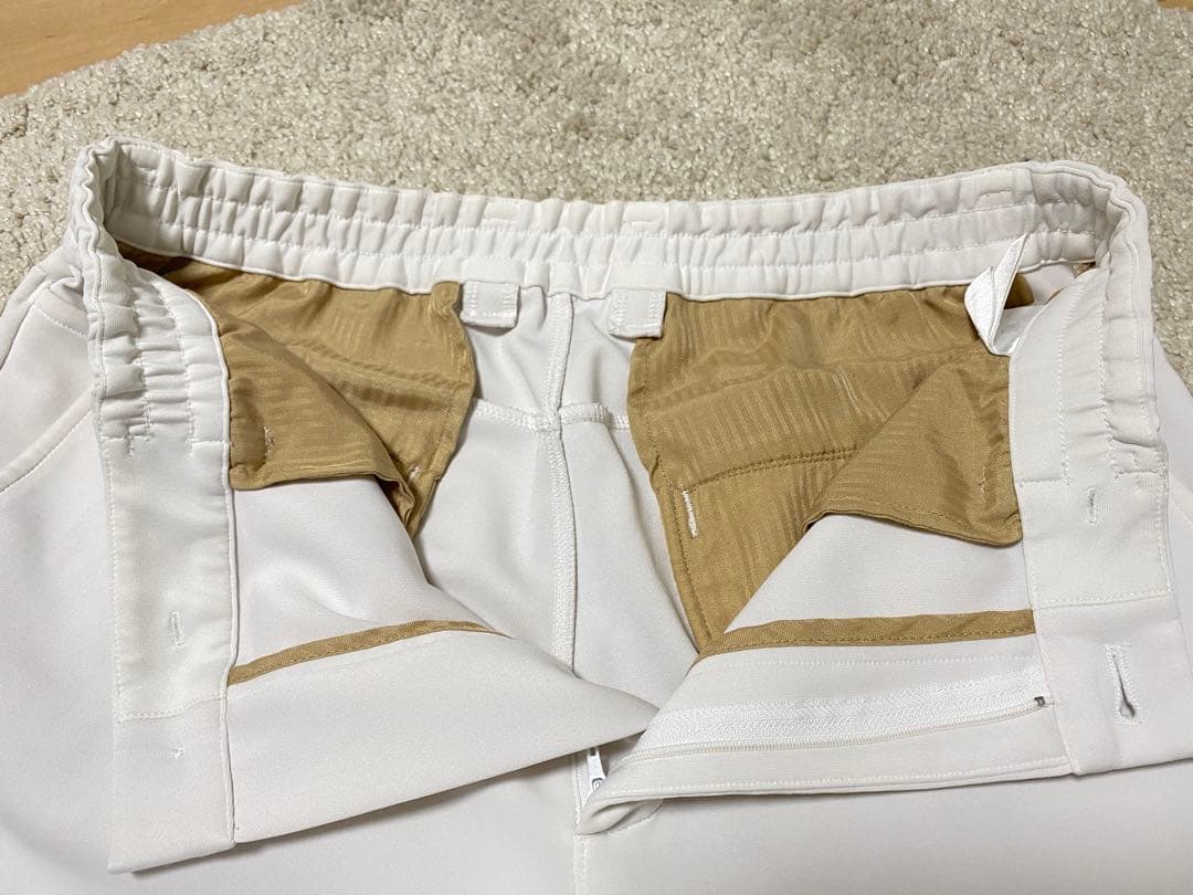 PING ゴルフパンツ ホワイト ジョガータイプ ロゴ入り ストレッチ　M