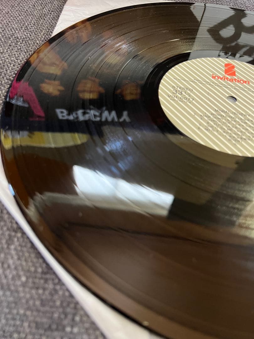 帯 美盤BOØWY モラル MORAL LP邦楽レコード 1985年 初回盤