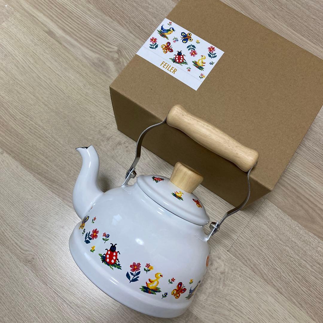 【新品・未使用】FELLER ハイジ柄　IH対応　ホーローケトル