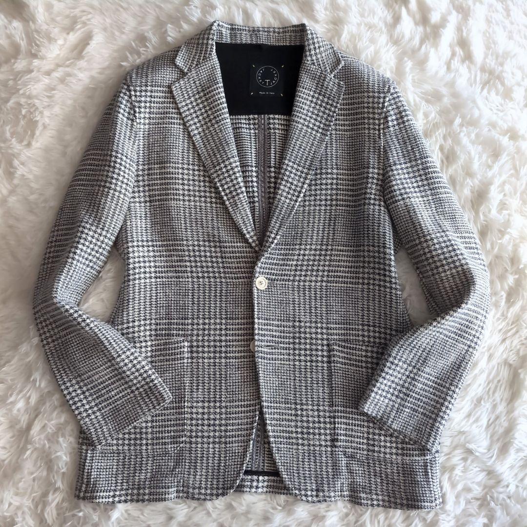 REON T-JACKET ライトツイード チェック テーラードジャケット