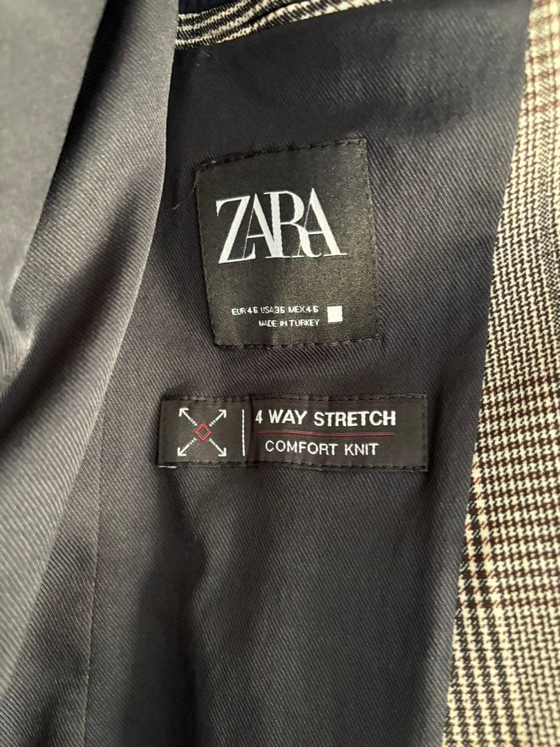 ZARA チェック柄 メンズ スーツセット