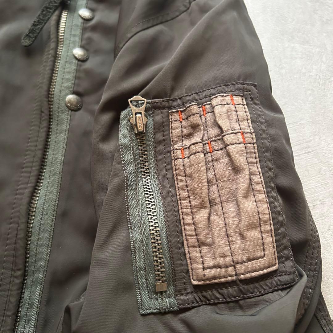 ジャケット・アウター diesel grunge ma-1 flight jacket khaki