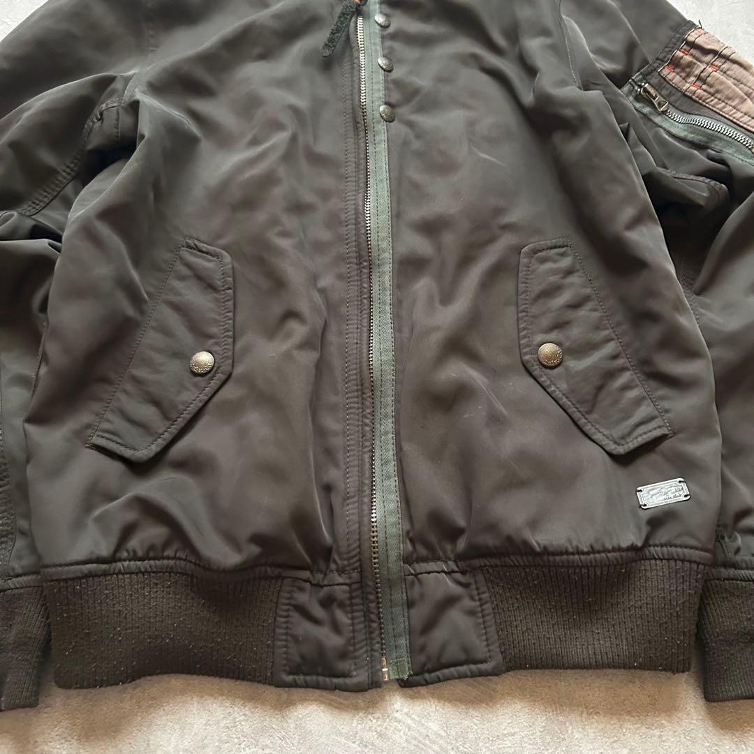 ジャケット・アウター diesel grunge ma-1 flight jacket khaki