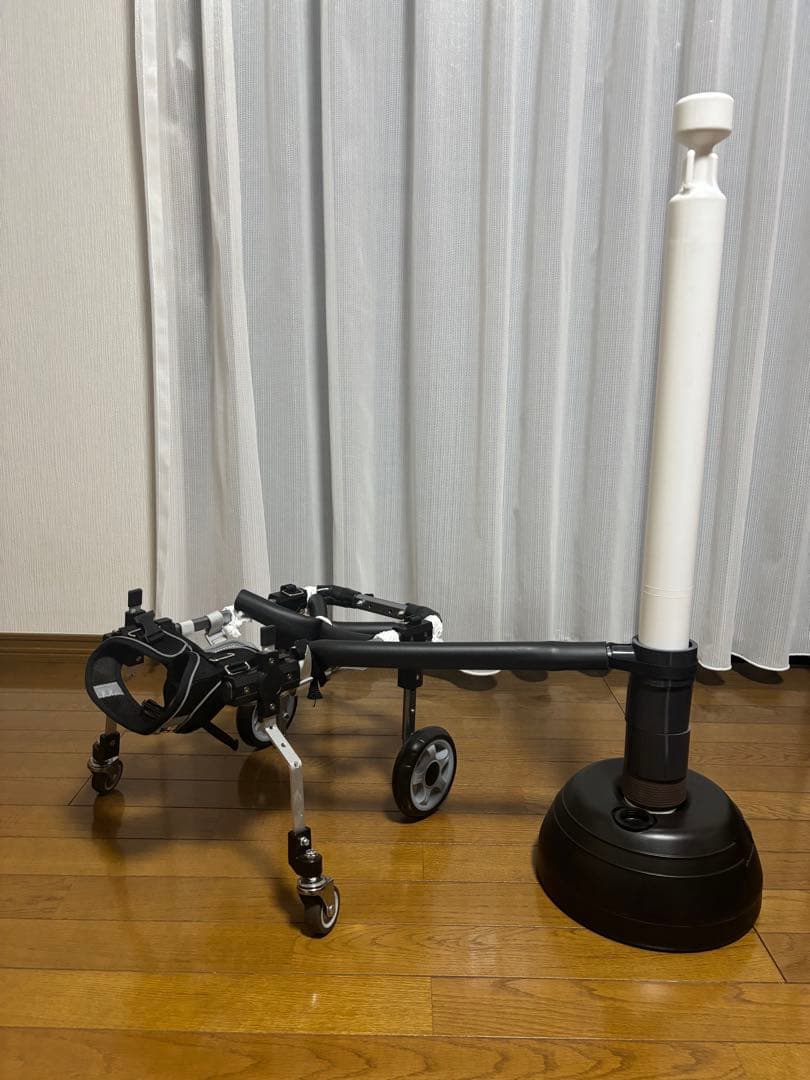 犬用4輪車いす 4輪歩行器　くるくる棒付き