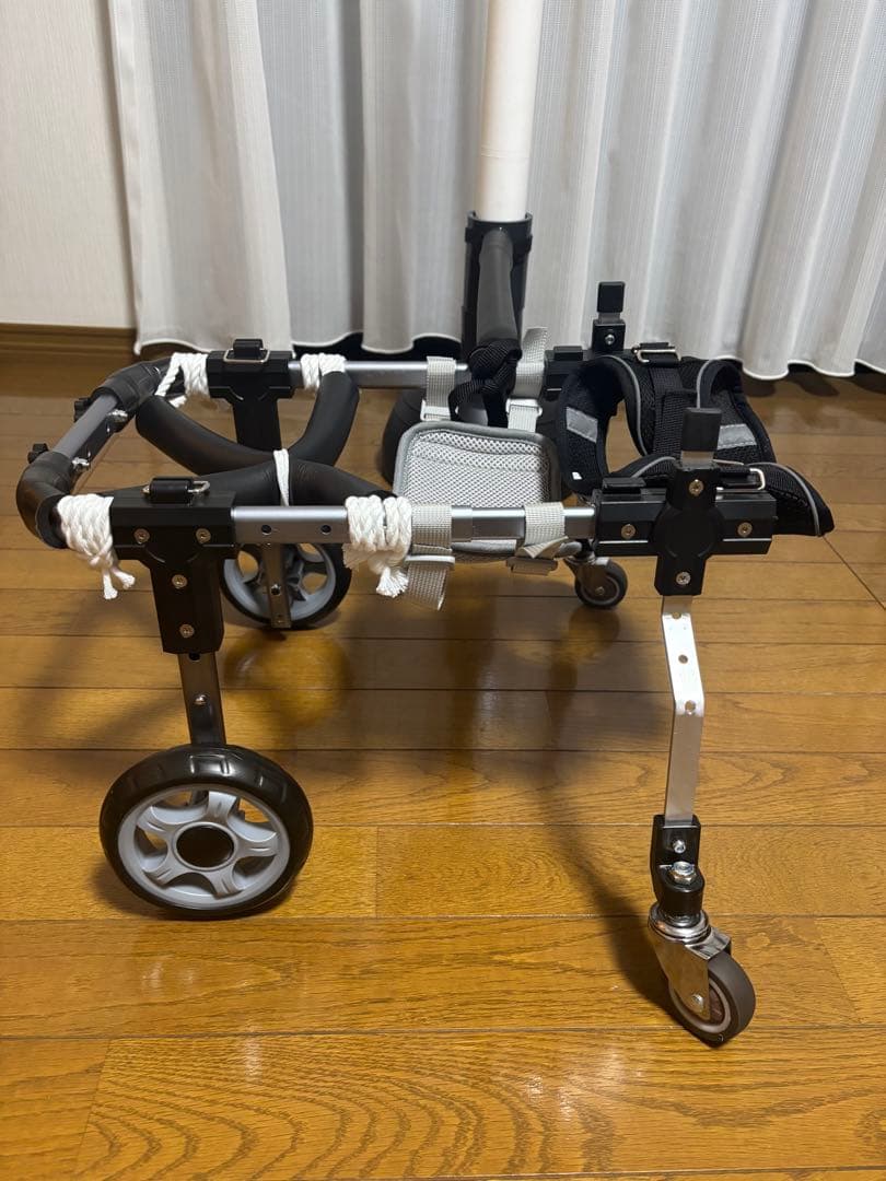 犬用4輪車いす 4輪歩行器　くるくる棒付き