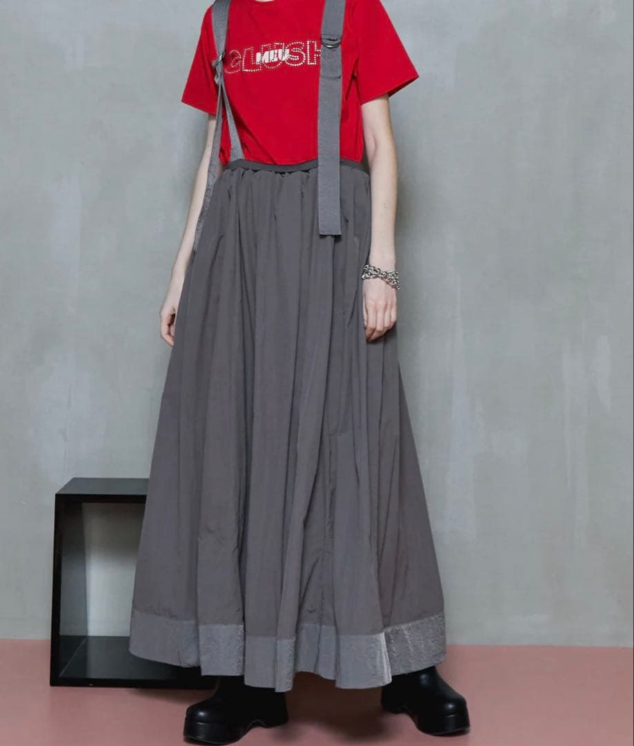 美品！メゾンスペシャル Maison Special サスペンダースカート